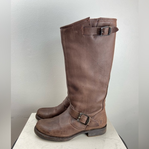 Frye Brown Leather Riding Boots - Picture 4 of 16